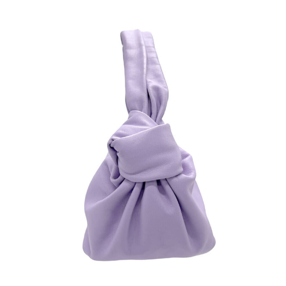 Bottega Veneta Handbag Double Leather Purple Knot